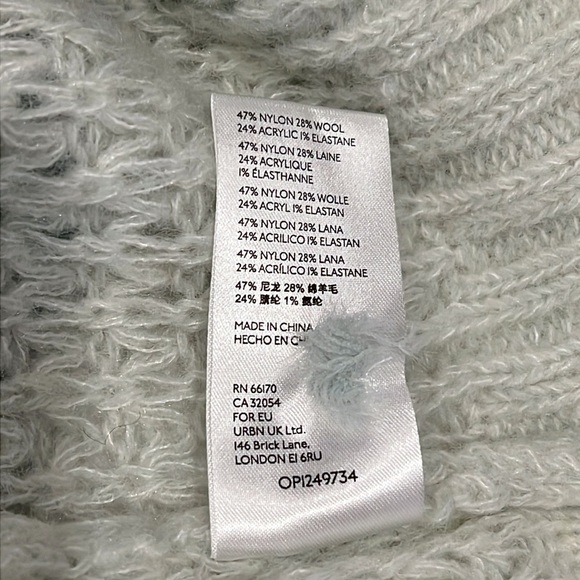 Anthropologie Maeve Mint Green Wool Dionne Bell-Sleeved Plus Size Sweater 2X - Picture 11 of 16